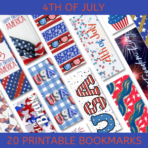 4th of July Printable Bookmark